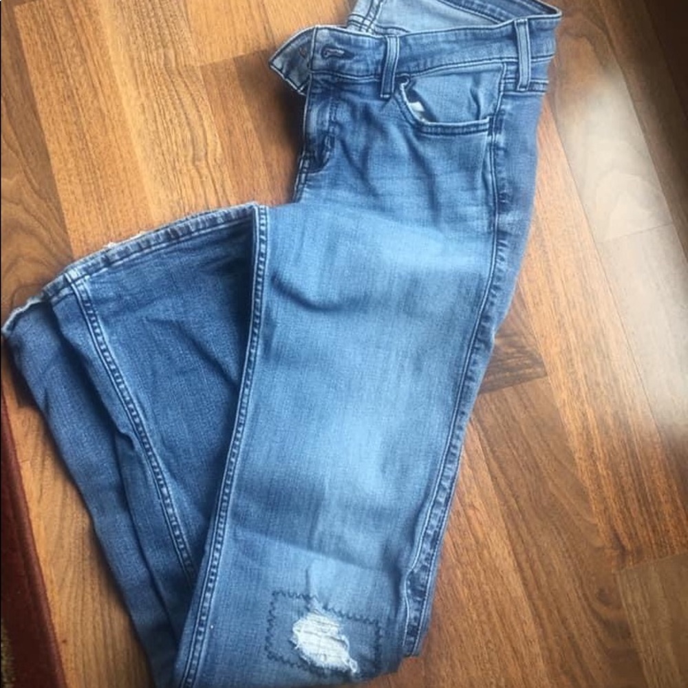 Hollister bootcut distressed jeans